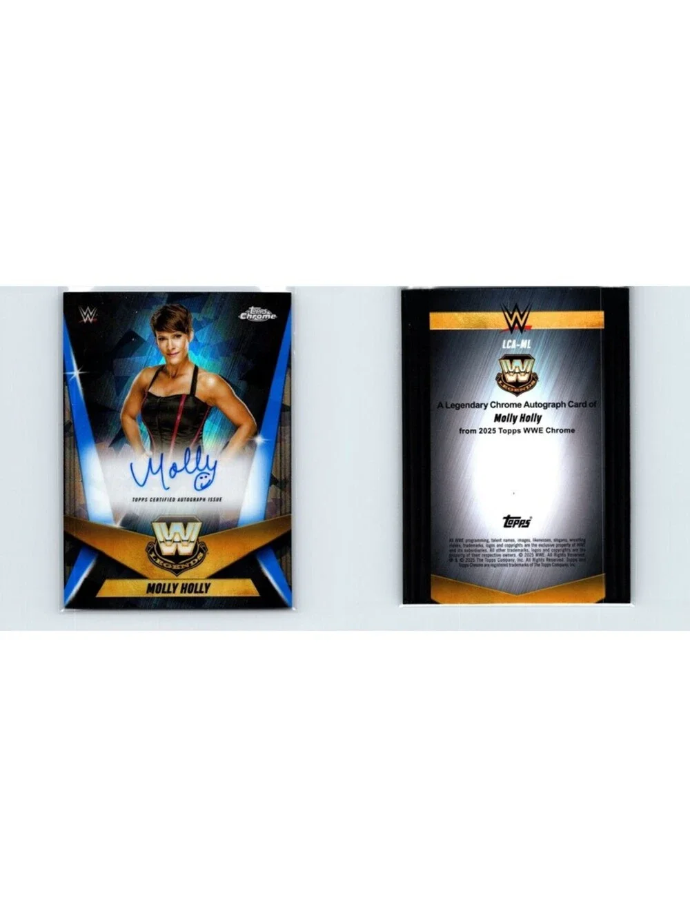 2025 Topps Chrome WWE Sapphire Molly Holly #LCA-ML Legendary Chrome Autographs